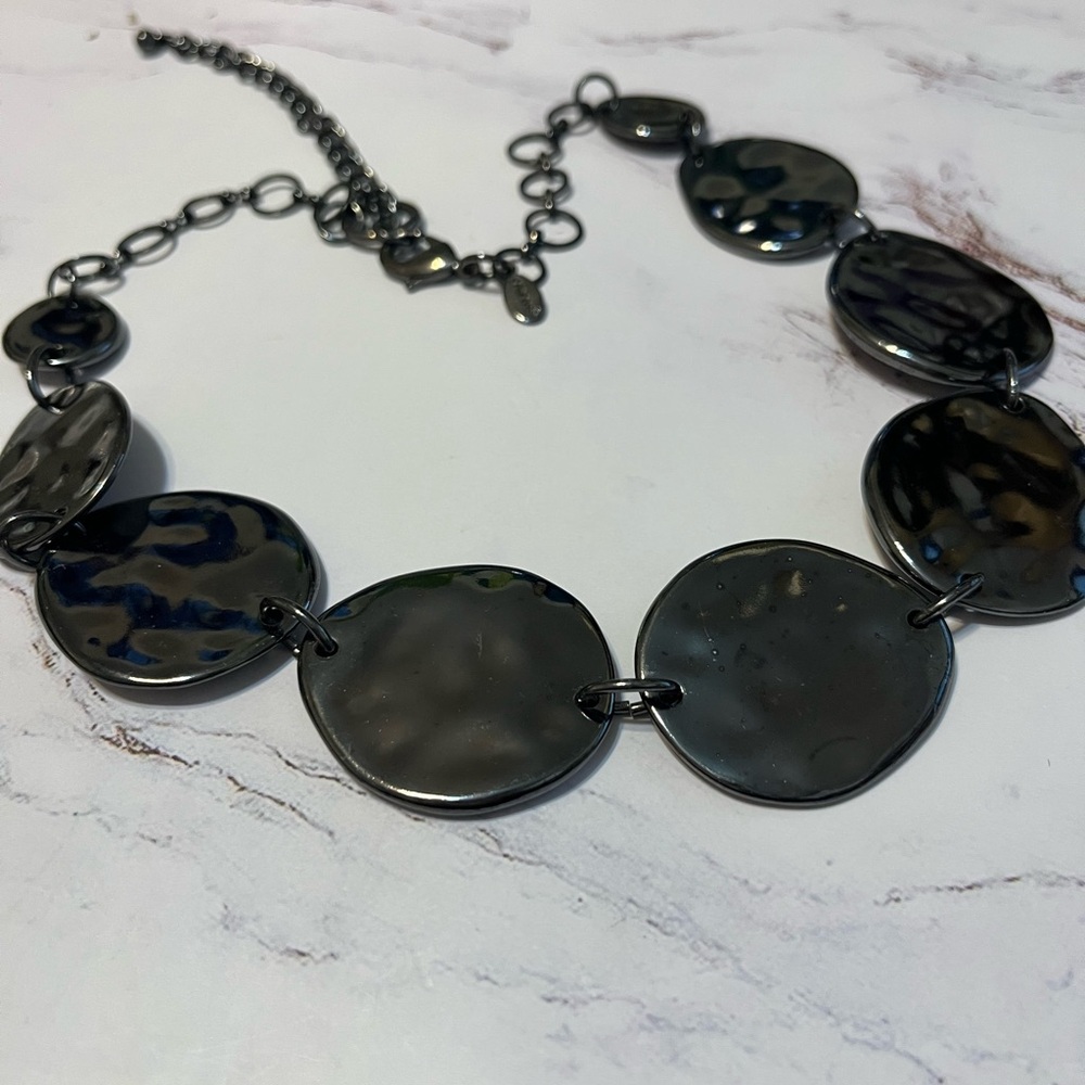 Chico’s Black and Gray Statement Necklace
